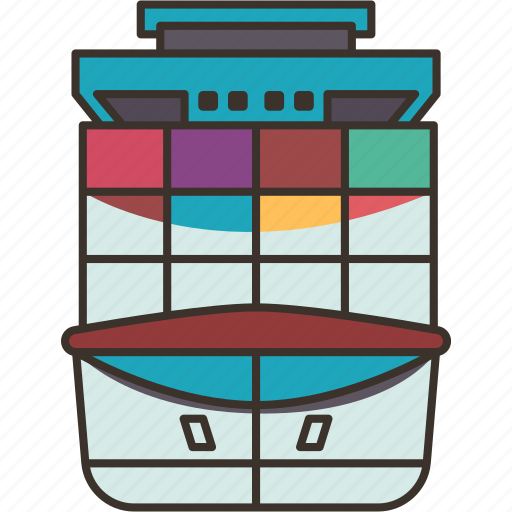 Container, ship, cargo, vessel, exportation icon - Download on Iconfinder
