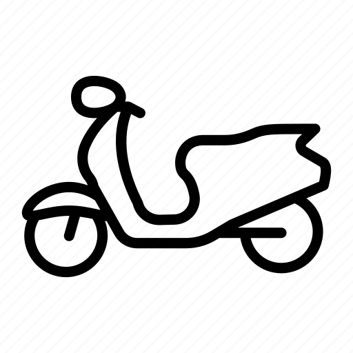 Scooter, vespa, motorbike, motorcycle, transportation icon - Download on Iconfinder