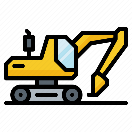 Construction, dig, excavator, loader, machine, machinery, vehicle icon - Download on Iconfinder