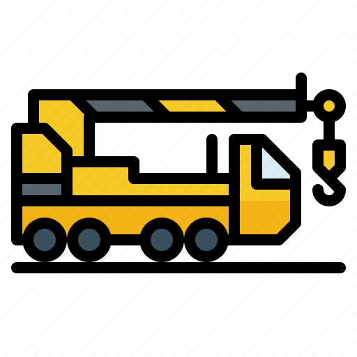 Construction, crane, lifting, truck, vehicle icon - Download on Iconfinder