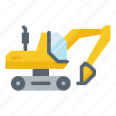 construction, dig, excavator, loader, machine, machinery, vehicle