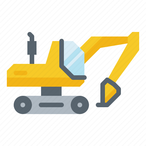 Construction, dig, excavator, loader, machine, machinery, vehicle icon - Download on Iconfinder