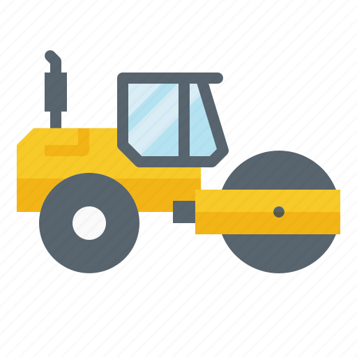 Construction, roller, steamroller, truck, vehicle icon - Download on Iconfinder
