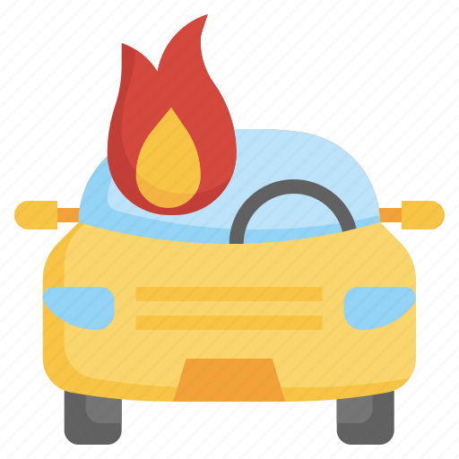 Burning, car, accident, flame, transportation icon - Download on Iconfinder