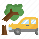 tree, on, car, accident, insurance, accidentally
