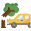 tree, on, car, accident, insurance, accidentally 