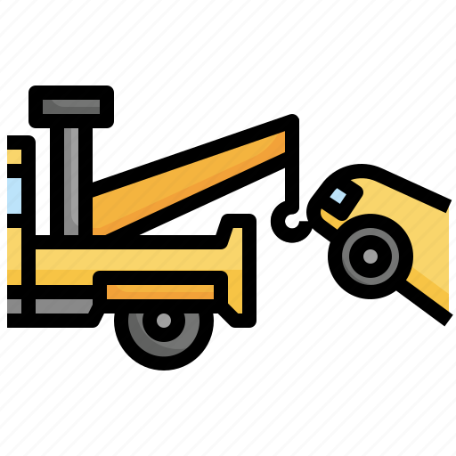 Car, towing, insurance, breakdown, truck, tow, construction icon - Download on Iconfinder