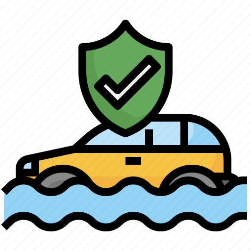 Flood, insurance, coverage, automobile, natural, disaster icon - Download on Iconfinder