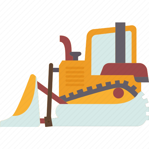Bulldozer, excavation, machinery, construction, industrial icon - Download on Iconfinder