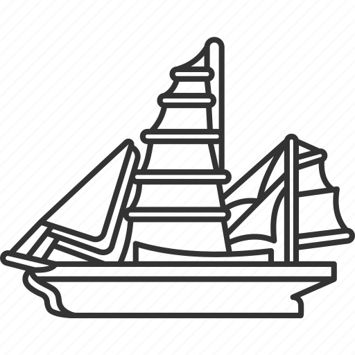 Caravel, sailboat, nautical, vessel, discovery icon - Download on Iconfinder
