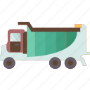 dumpster, truck, garbage, container, machinery