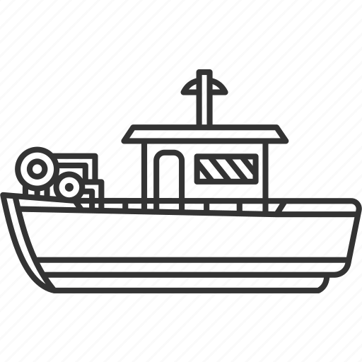 Fishing, boat, trawler, vessel, ocean icon - Download on Iconfinder
