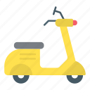 scooter, delivery, motorcycle, bike
