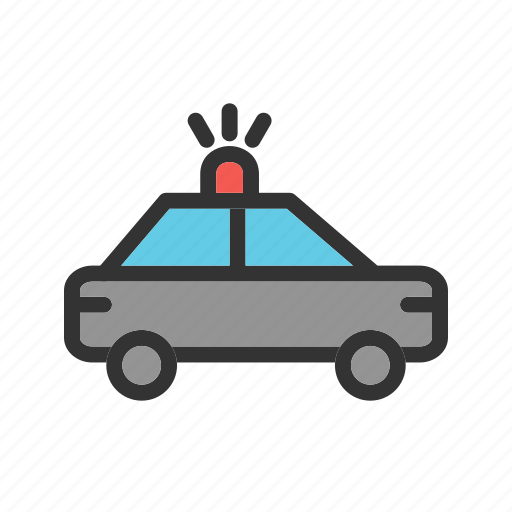 Automobile, car, police, police man, siren, transport, vehicle icon - Download on Iconfinder