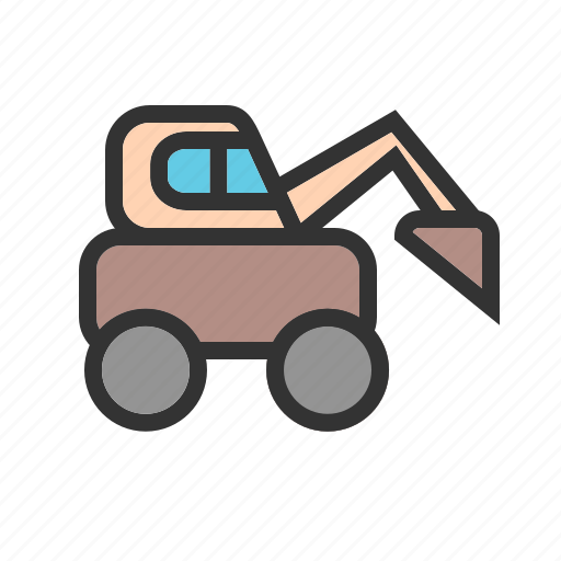 Construction, dumper, equipment, excavator, machinery, truck, work icon - Download on Iconfinder