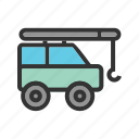 caterpillar, crane, loader, lorry, tractor, truck, vehicle