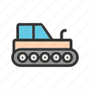 bulldozer, construction, heavy, industrial, loader, tractor, vehicle