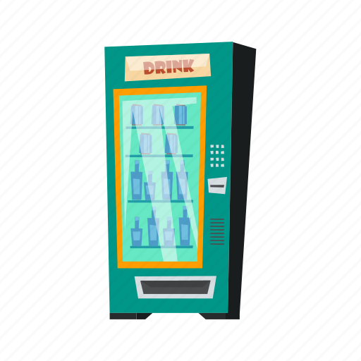 Drinks, vending, machine, flat, icon, technology, service icon - Download on Iconfinder