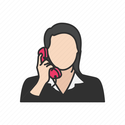 Phone, talk, telephone, call, woman on phone icon - Download on Iconfinder