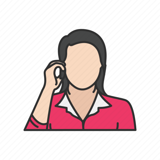 Calling, phone, talk, telephone, woman talking on the phone icon - Download on Iconfinder