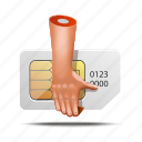 chip, fingers, hands, mobile, sim, simcard, telecom