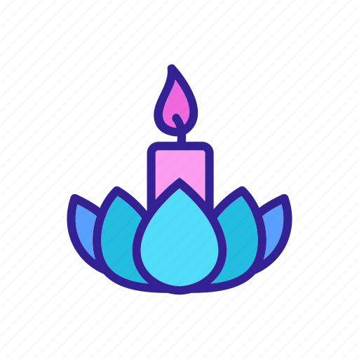 Buddhism, candle, day, flower, lotus, statue, vesak icon - Download on Iconfinder