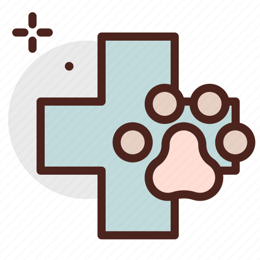 Cross, paw, pet, vet icon - Download on Iconfinder