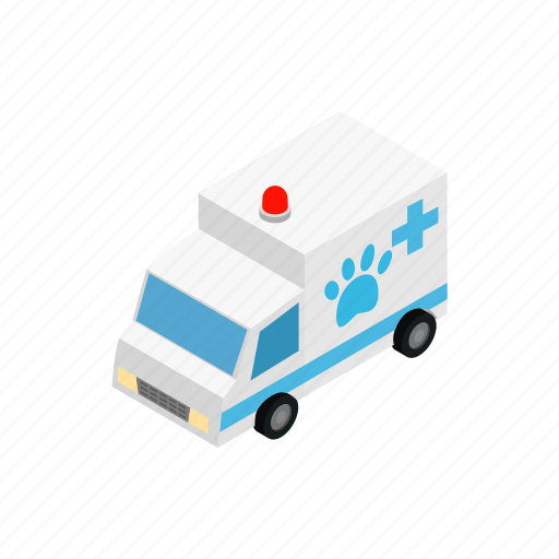 Ambulance, blog, doctor, isometric, vet, veterinarian, veterinary icon - Download on Iconfinder