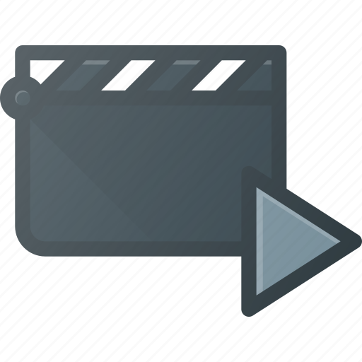 Clapper, clip, cut, movie, play icon - Download on Iconfinder