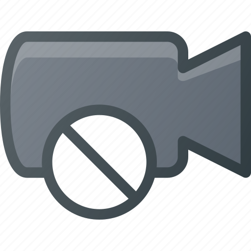 Cam, camera, disable, film, movie, no, record icon - Download on Iconfinder