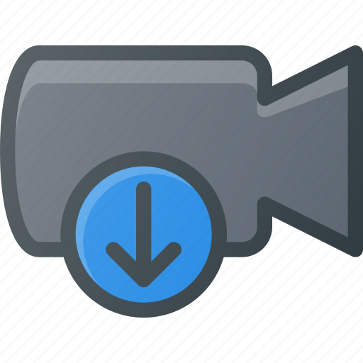 Cam, camera, download, film, movie, record icon - Download on Iconfinder