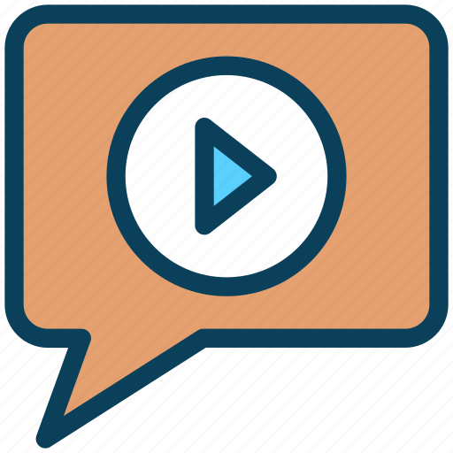 Video, content, media, play, message, chat icon - Download on Iconfinder