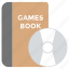digital gaming, game cd, game disk, games book, video game 