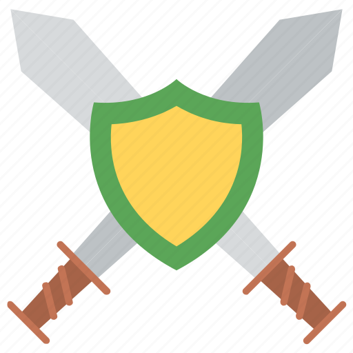 Cleaver, combat knife, cutlass, knife, sword with shield icon - Download on Iconfinder