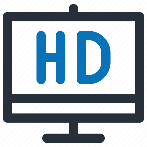 Hd, monitor, movie, television, computer, screen icon - Download on Iconfinder