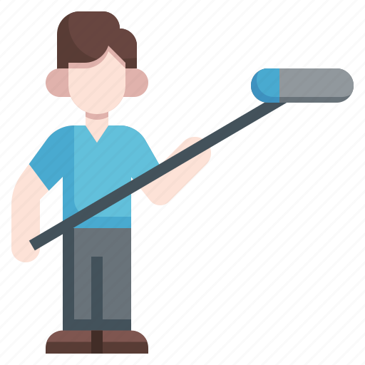 Boom, operator, professions, jobs, electronics, sound, film icon - Download on Iconfinder
