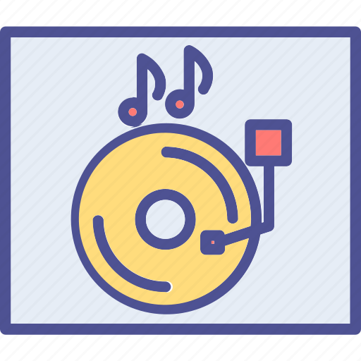 Record player, retro music device, vintage music, vinyl phonograph record icon - Download on Iconfinder