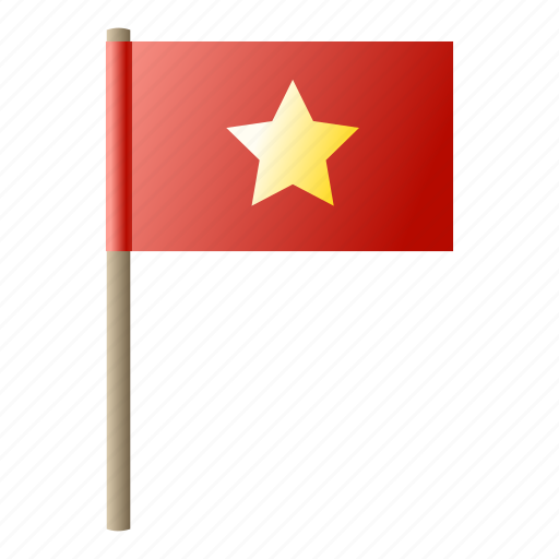 Business, cartoon, flag, national, red, star, vietnam icon - Download on Iconfinder