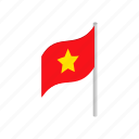 country, flag, isometric, nation, national, patriotism, vietnam