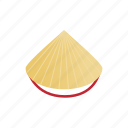asian, conical, hat, isometric, straw, traditional, vietnam