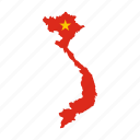 asia, country, geography, graphic, map, travel, vietnam