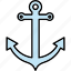 anchor, hipster, retro, style, tattoo, vintage, icon 