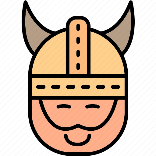 Viking, barbarian, beard, fantasy, helmet, man, warrior icon - Download on Iconfinder