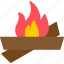 bonfire, campfire, camping, fire, flame, hot, icon 
