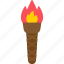 torch, mushle, fire, flame, viking, icon 