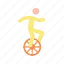 acrobat, acrobatic, unicycle, balancing