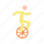 acrobat, acrobatic, unicycle, balancing 