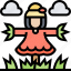 scarecrow, farm, straw, field, agriculture 