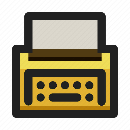 Machine, mechanical, office, type, typewriter, vintage, writer icon - Download on Iconfinder