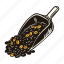 coffee, scoop, beans, caffeine, spoon, brew 